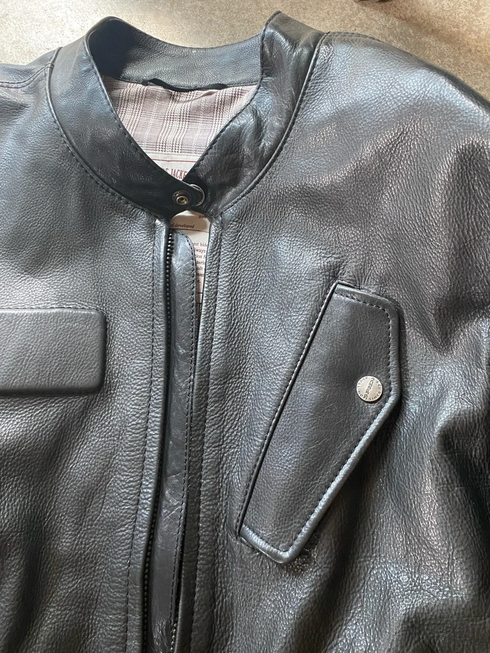 Spidi Fandango Leather Motorcycle Biker Jacket